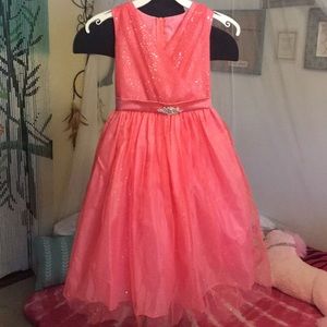 Pink formal sequins dress